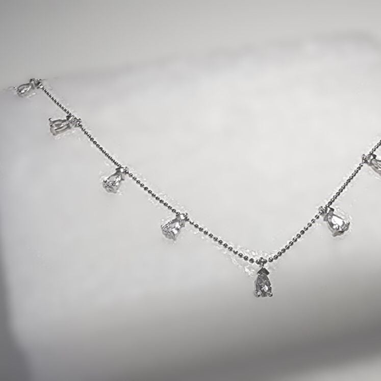 Zirkon Damla Taşlı Gerdanlık Kolye