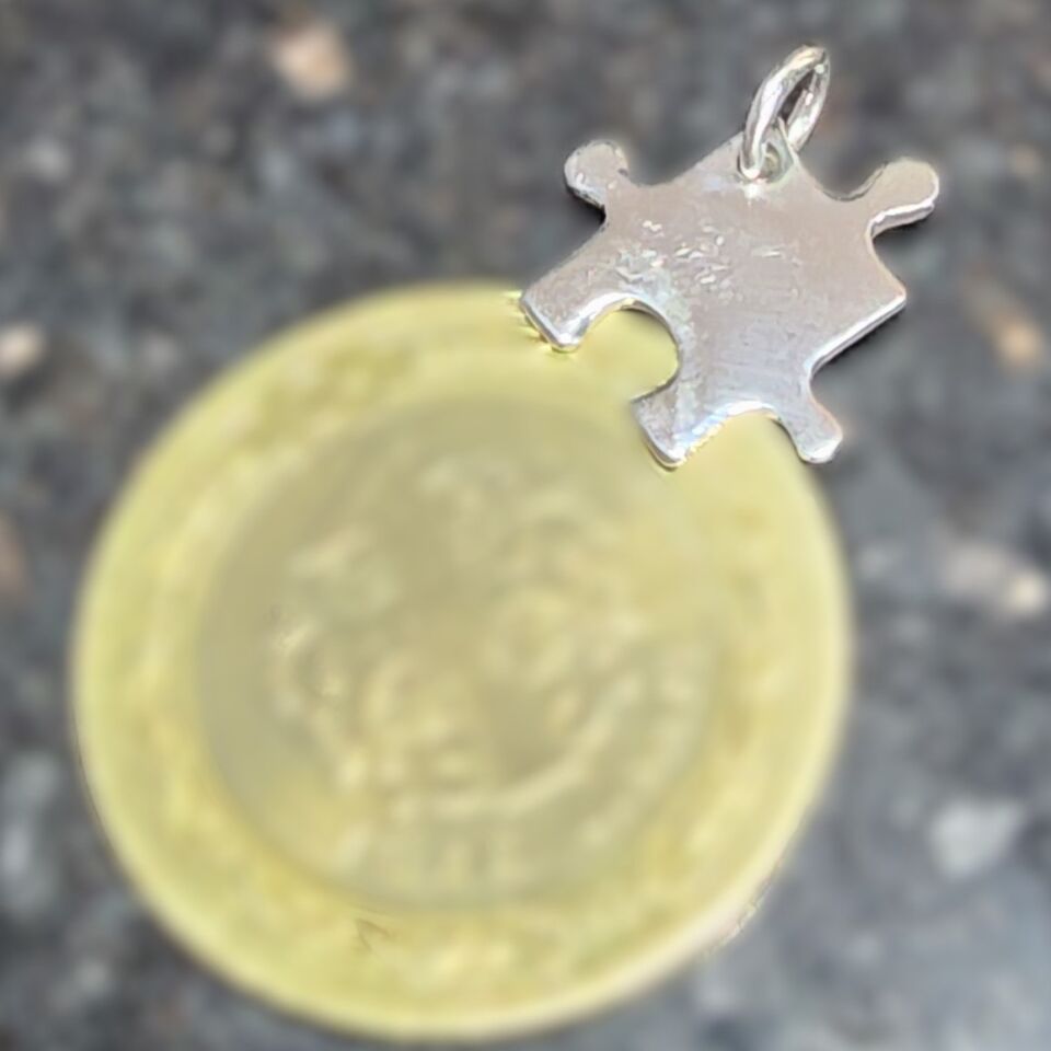 925 Ayar Gümüş Puzzle Kolye Ucu