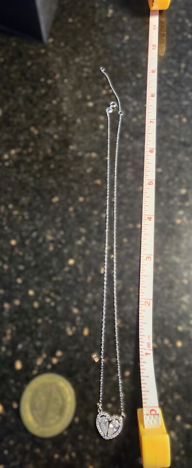 925 Ayar Gümüş Zirkon Kalp Kolye