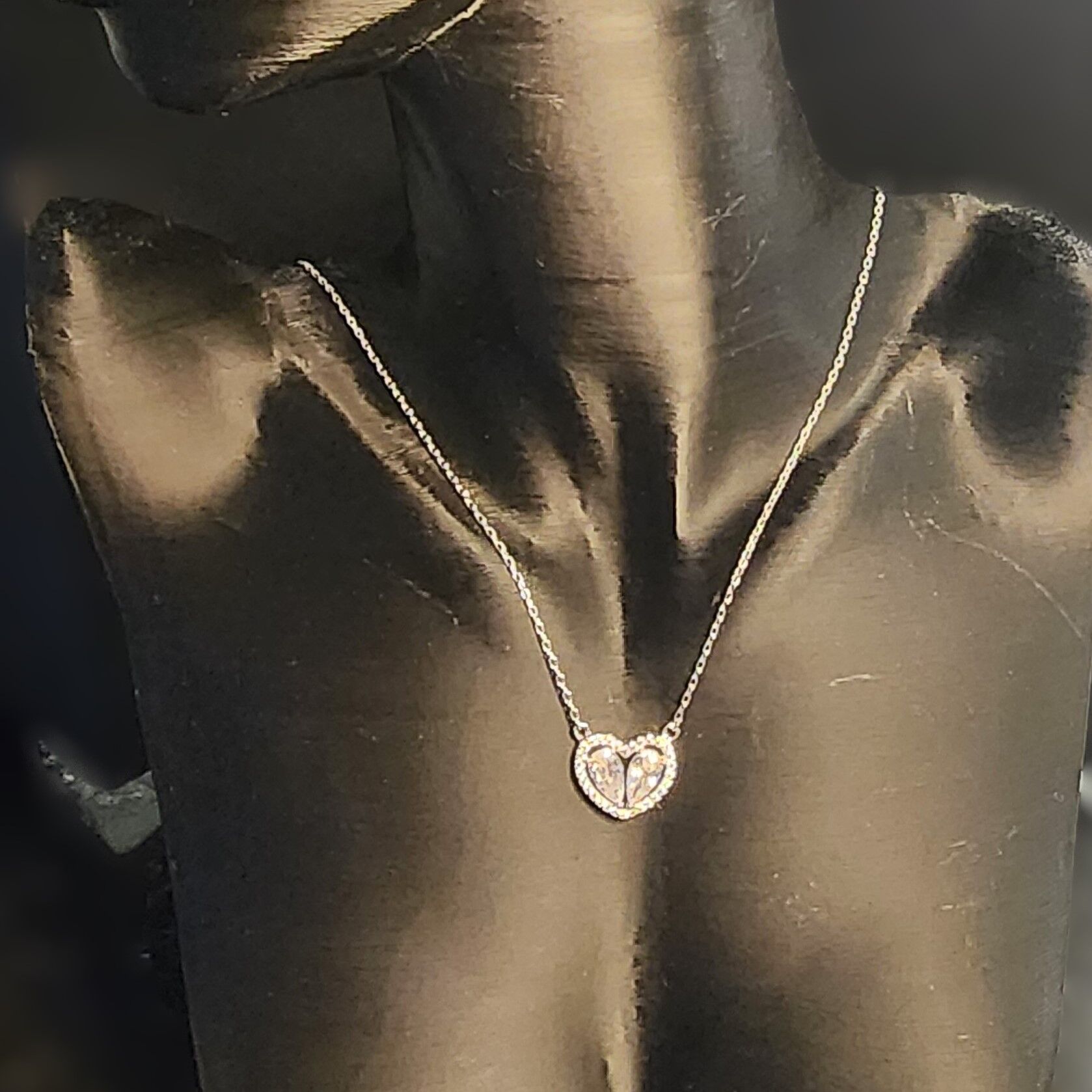 925 Ayar Gümüş Zirkon Kalp Kolye