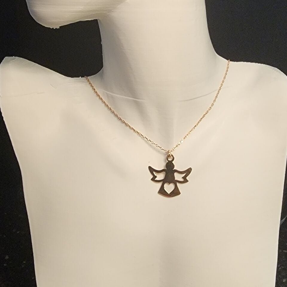 925 Ayar Gümüş Rose Melek Kolye