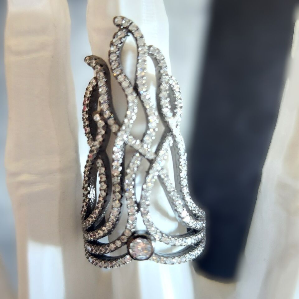 925 Ayar Gümüş Markazit Sakal Yüzük