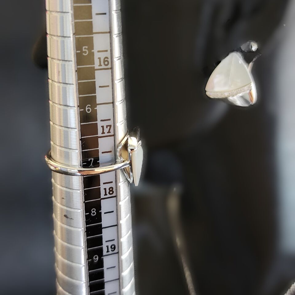 925 Ayar Gümüş Sedefli Üçgen Set