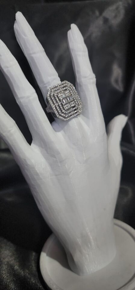 925 Ayar Gümüş Büyük Piramit Yüzük