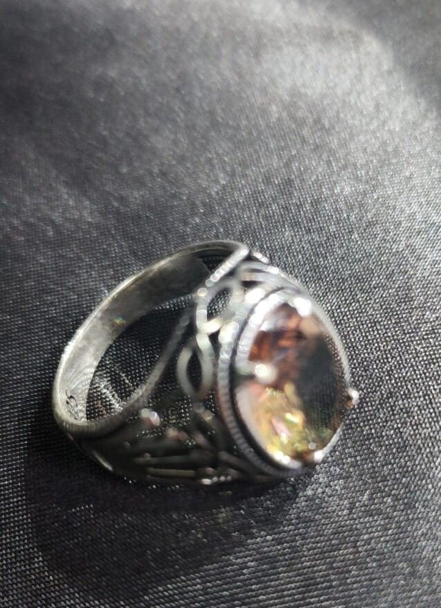 925 Ayar Gümüş Zultanit Taşlı Erkek Yüzük