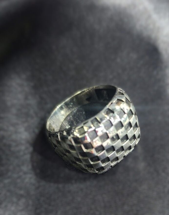 925 Ayar Gümüş Örgü Desenli Erkek Yüzük