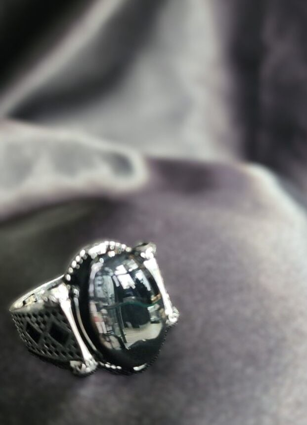 925 Ayar Gümüş Oniks Taşlı Erkek Yüzük